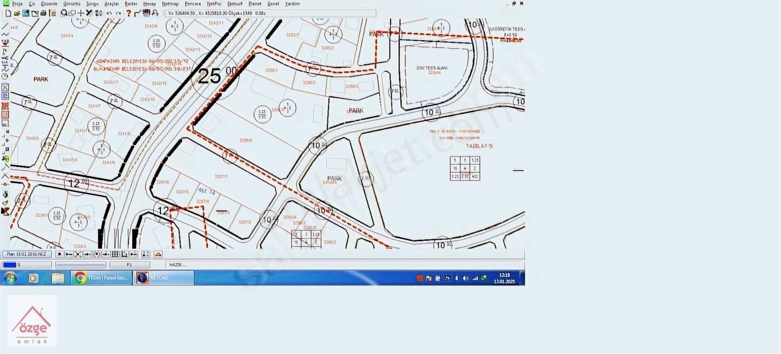 Adapazarı 15 Temmuz Camili Satılık Konut İmarlı Özge Emlaktan Satılık Camili Arsası