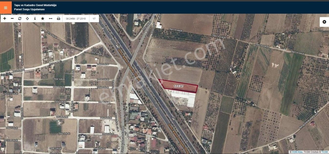 Menderes Oğlananası Cumhuriyet Satılık Tarla Turpa Taşdemir'den Oğlananasın'da 4200 M² Yatırımlık Tarla