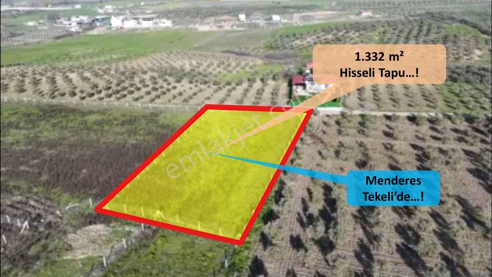 Menderes Tekeli Fevzi Çakmak Satılık Konut İmarlı Tekeli 2 Ada 1 Parselde 1332 M2 Hisse Tapulu Yolu Var Menderes İzmir