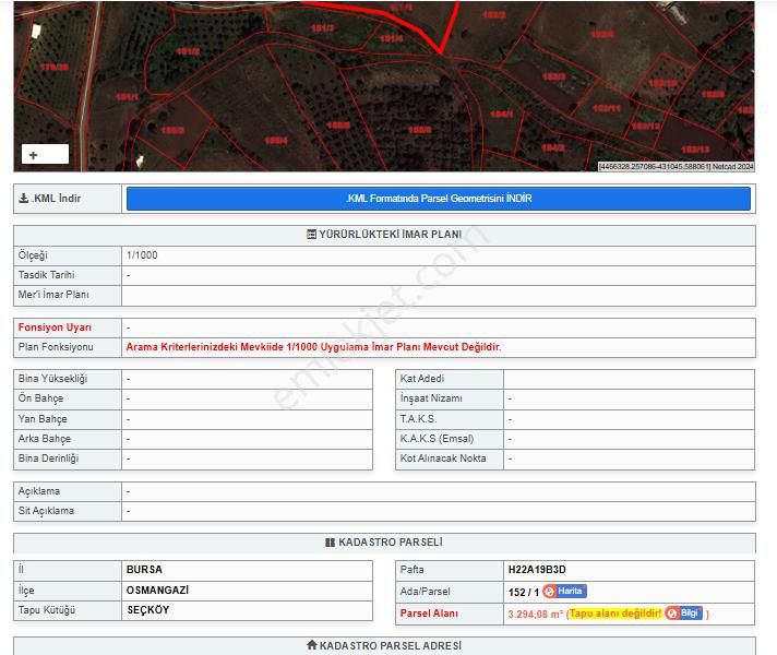 Bursa Osmangazi Seçköyde Satılık Hisseli Fırsat Tarla - Görsel 2