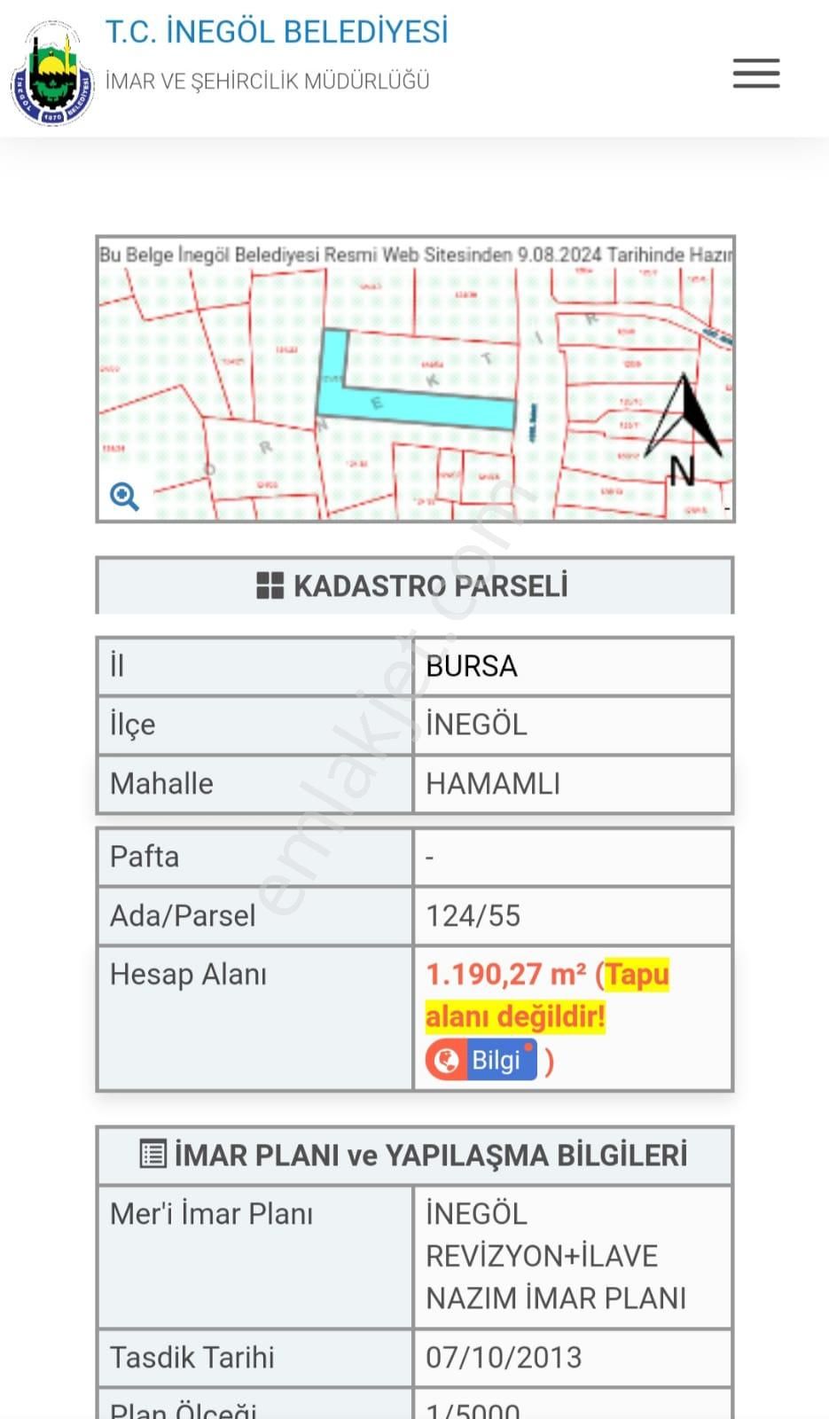 Bursa İnegöl Hamamlıda Köyiçi Fırsat Arsa - Görsel 4