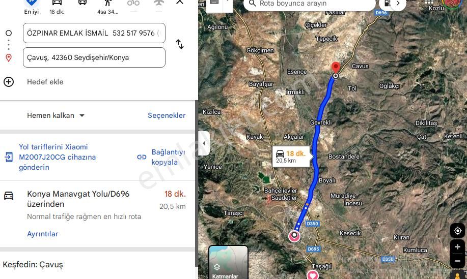Özpınar,dan Çavuş Köyü Konya Yolu Üzeri Satılık Ceviz Tarlası 3052 M2 Evli.! - Görsel 18