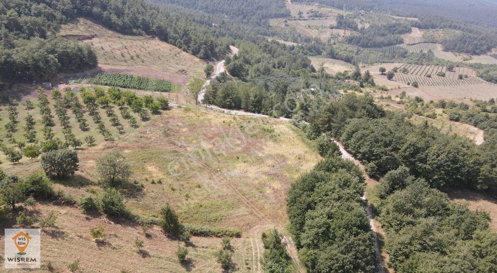 Geyve Bağcaz Satılık Tarla Manzaralı - 80 Metre Asfalt Cepheli - Köye Yakın Tarla