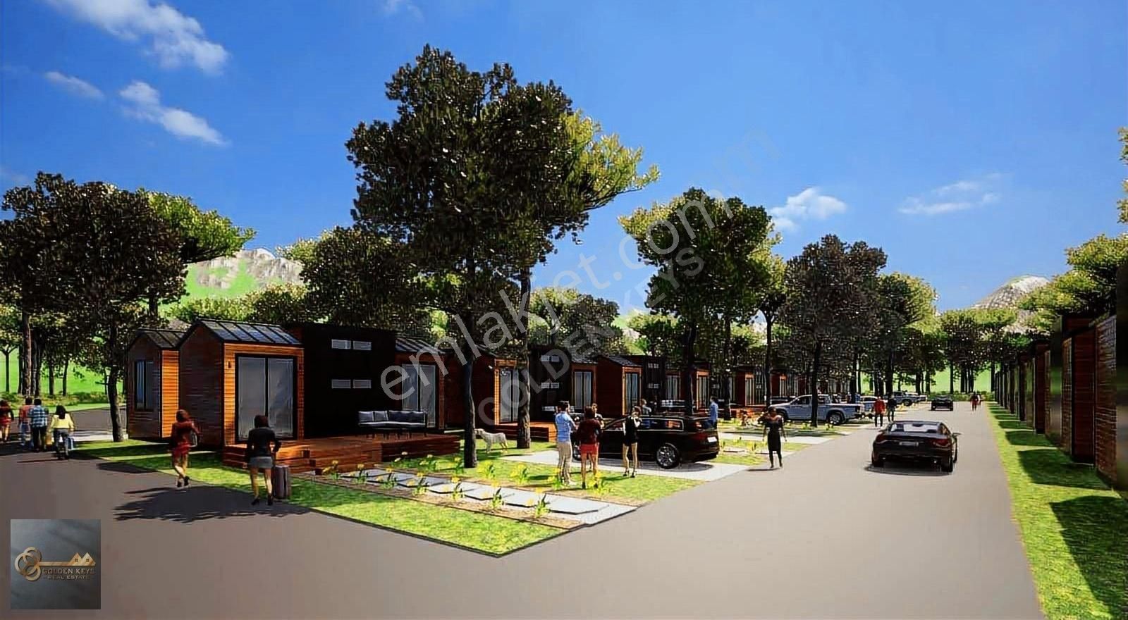 Bergama Çamavlu Satılık Bağ & Bahçe Kozak Yaylasında Havuzlu Tiny House Bahçeleri Golden Keys'ten