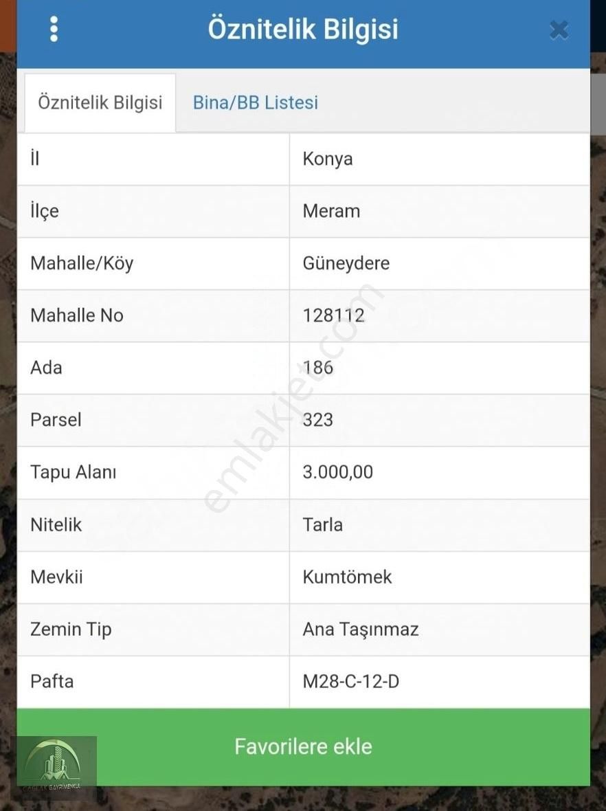 Meram Botsa Satılık Bağ & Bahçe Çağlak Gayrimenkul Den Satılık Bahçe