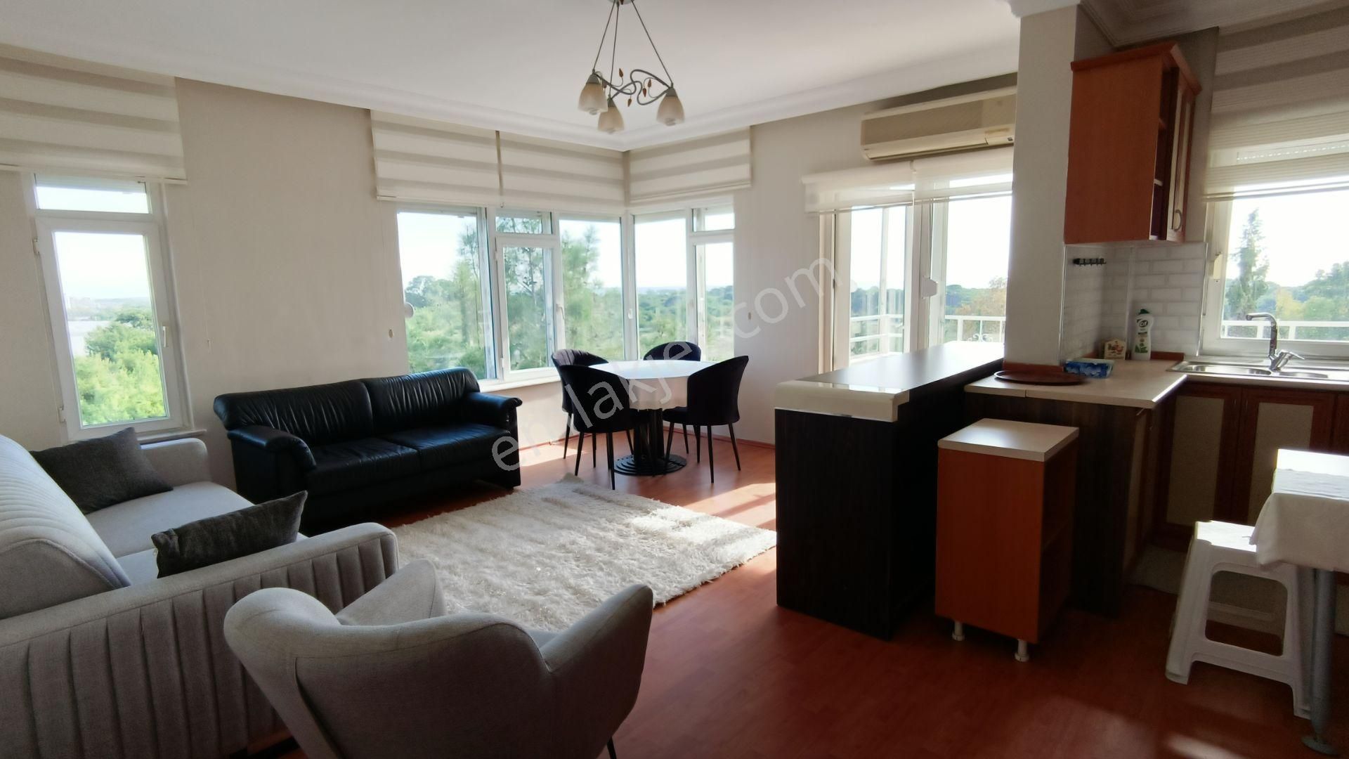 Antalya Muratpaşa Deniz Manzaralı Kiralık Daire Muratpaşa Güzeloba'da Doğalgazlı 2+1 Eşyalı Kiralık Daire