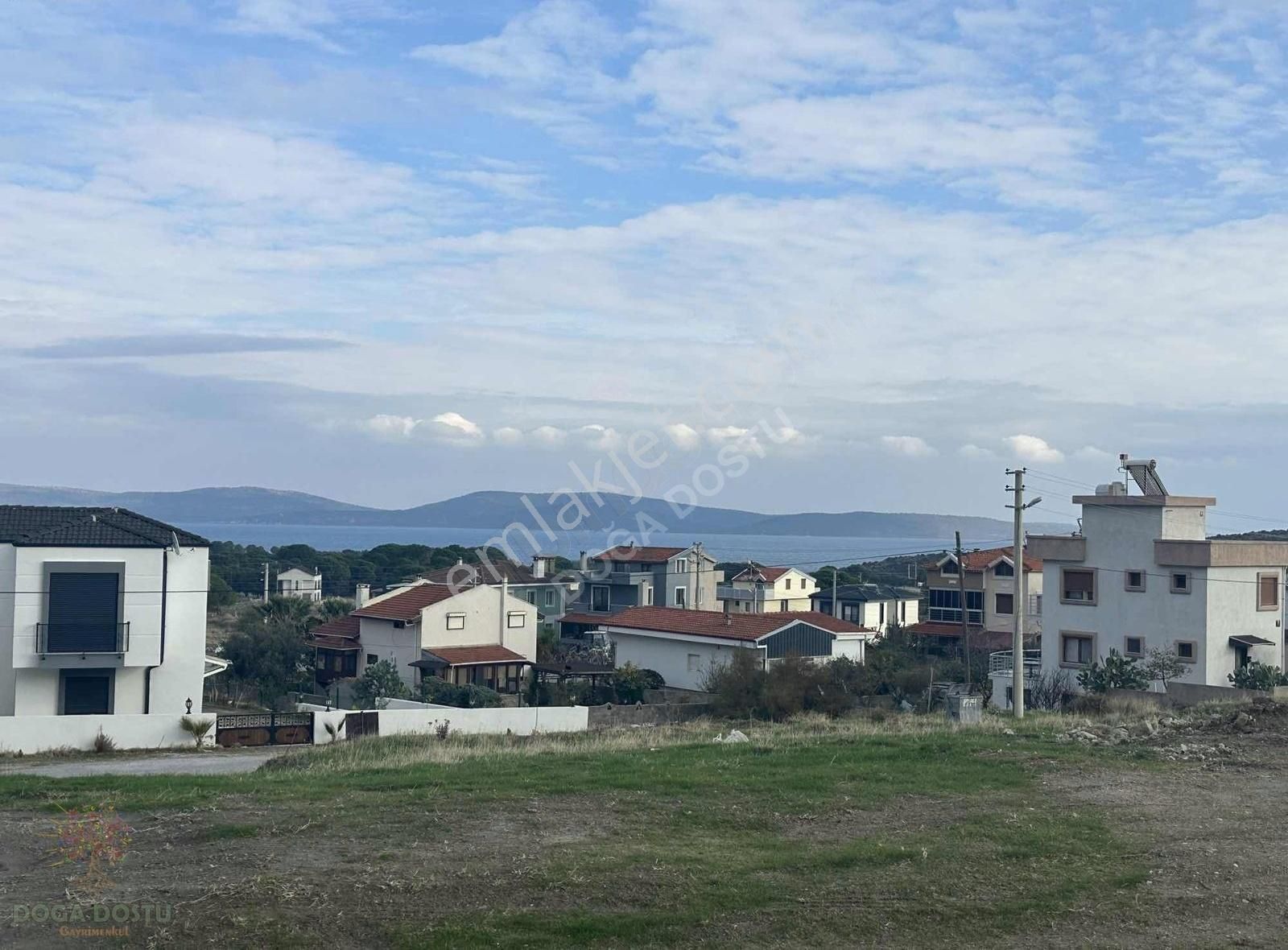 Karaburun Mordoğan Satılık Villa İmarlı Doğa Dostu'ndan Kapanmaz Deniz Manzaralı Müstakil Arsa