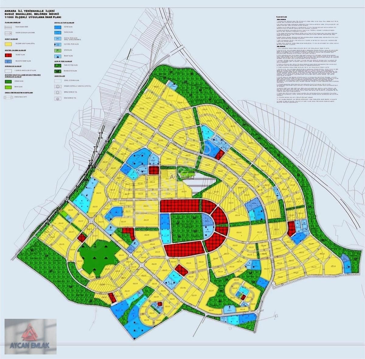 Yenimahalle Susuz Satılık Tarla Aycan'dan Susuz Belören'de Satılık 400m2 Hisseler