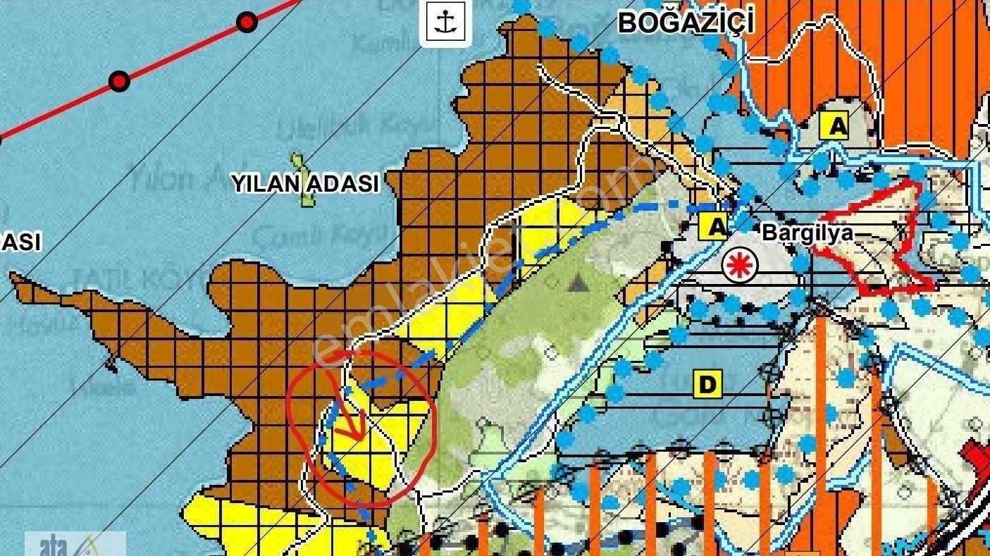 Milas Boğaziçi Satılık Muhtelif Arsa Milas Boğaziçi Yatırımlık İmara Komşu Kentsel Gelişme Alanı İçerisinde 230 M² Hisse