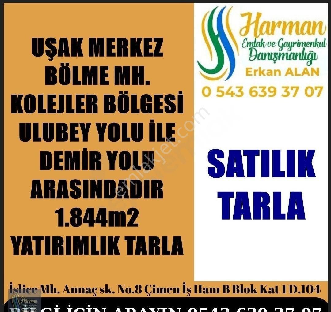 Uşak Merkez Bölme Satılık Konut İmarlı Bölme Kolejler Bölgesinde Yatırımlık Tarla