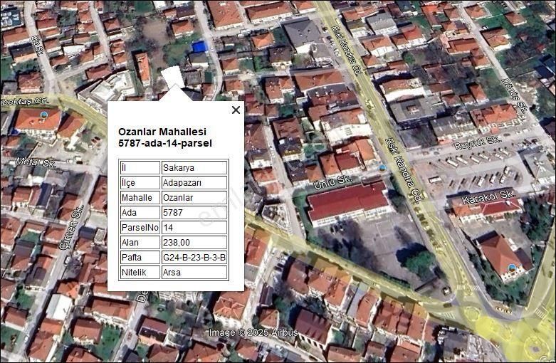 Adapazarı Ozanlar Satılık Konut İmarlı Ozanlar İhsaniye Cami Yakını 238 M2 Arsa