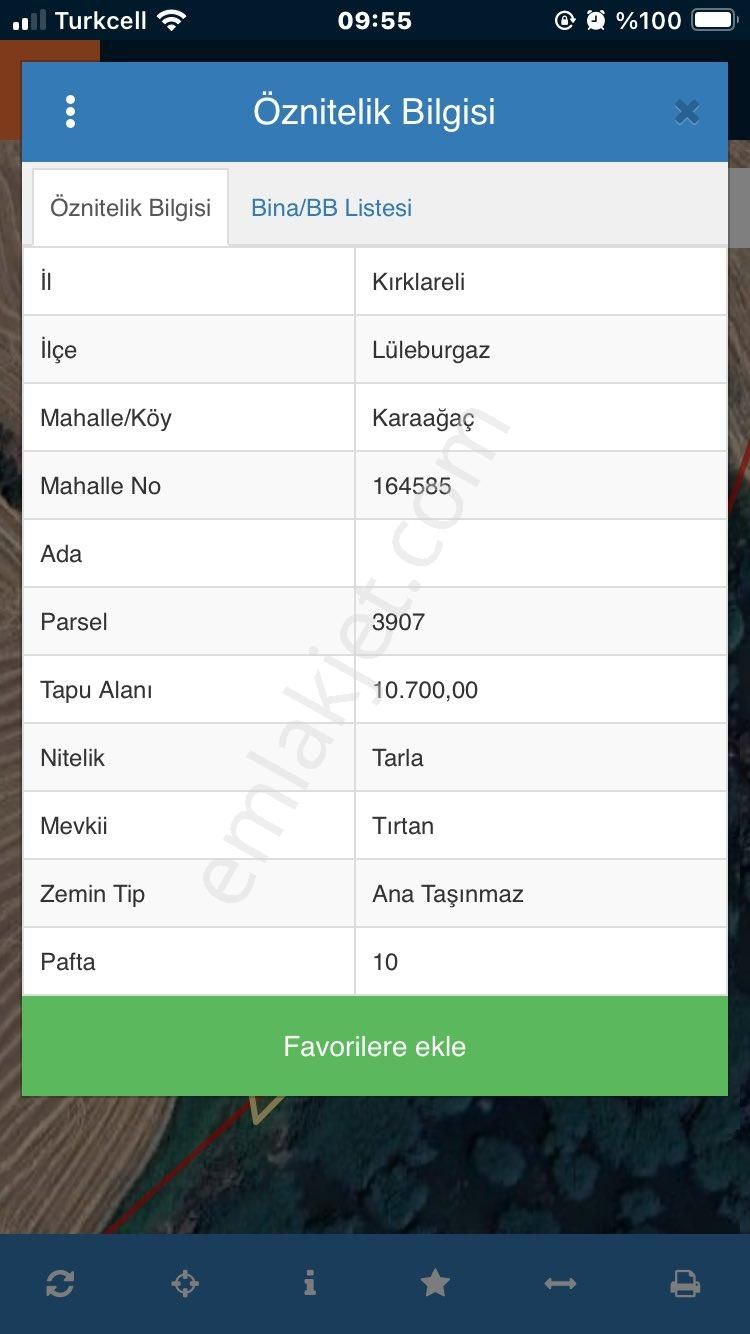 Lüleburgaz Karaağaç Köyü Satılık Tarla Karaağaç Köyü Gölet Kenarı Yol Üzeri Tek Tapu Tek İmza 10.700m2