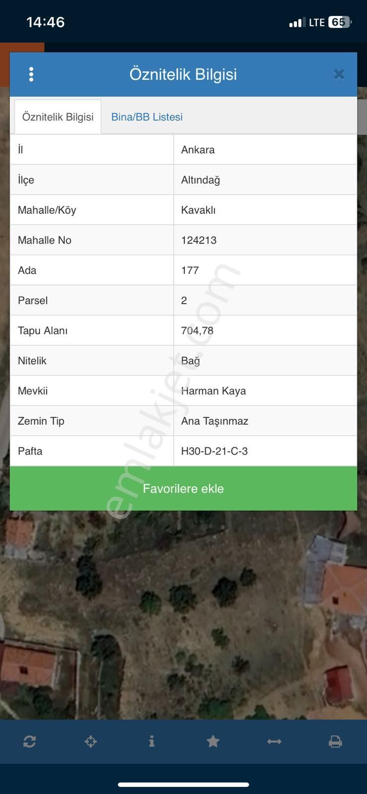 Altındağ Kavaklı Satılık Bağ & Bahçe Altındağ Kavaklı Da Yatırımlık 704 M2 Arsa