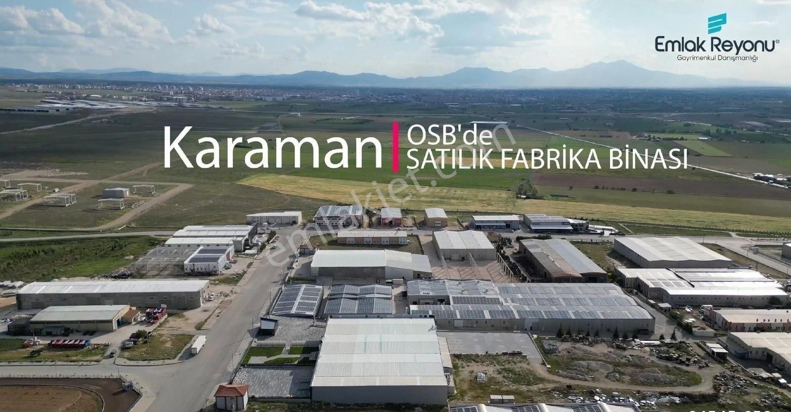 Karaman Merkez Organize Sanayi Bölgesi Satılık Fabrika Emlak Reyonu Karaman Organize San.de Fabrika Binası Satıyor