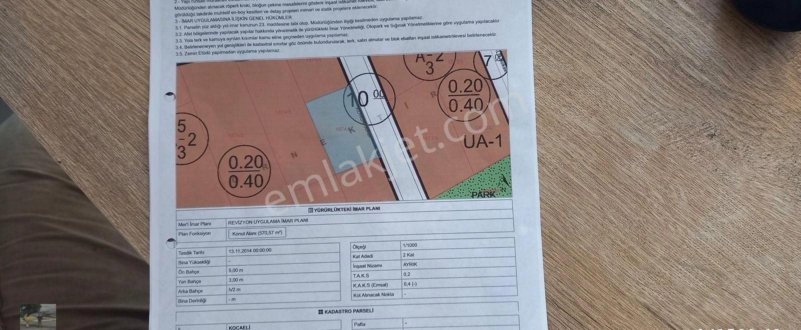 Başiskele Kılıçarslan Satılık Konut İmarlı Deniz Manzaralı Arsamız Satılık.... 570 M2