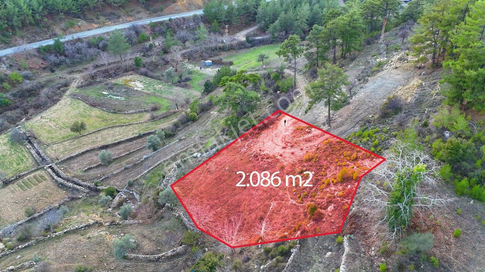 Menteşe Kıran Satılık Tarla Muğla Menteşe Kıran Mahallesinde 2.086 M2 Köye Yakın