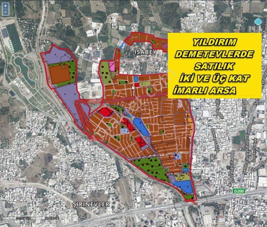 Yıldırım Demetevler Satılık Konut İmarlı Yıldırım Demetevlerde Müstakil Tapulu Satılık İkikat İmarlı 142m2 Köşearsa