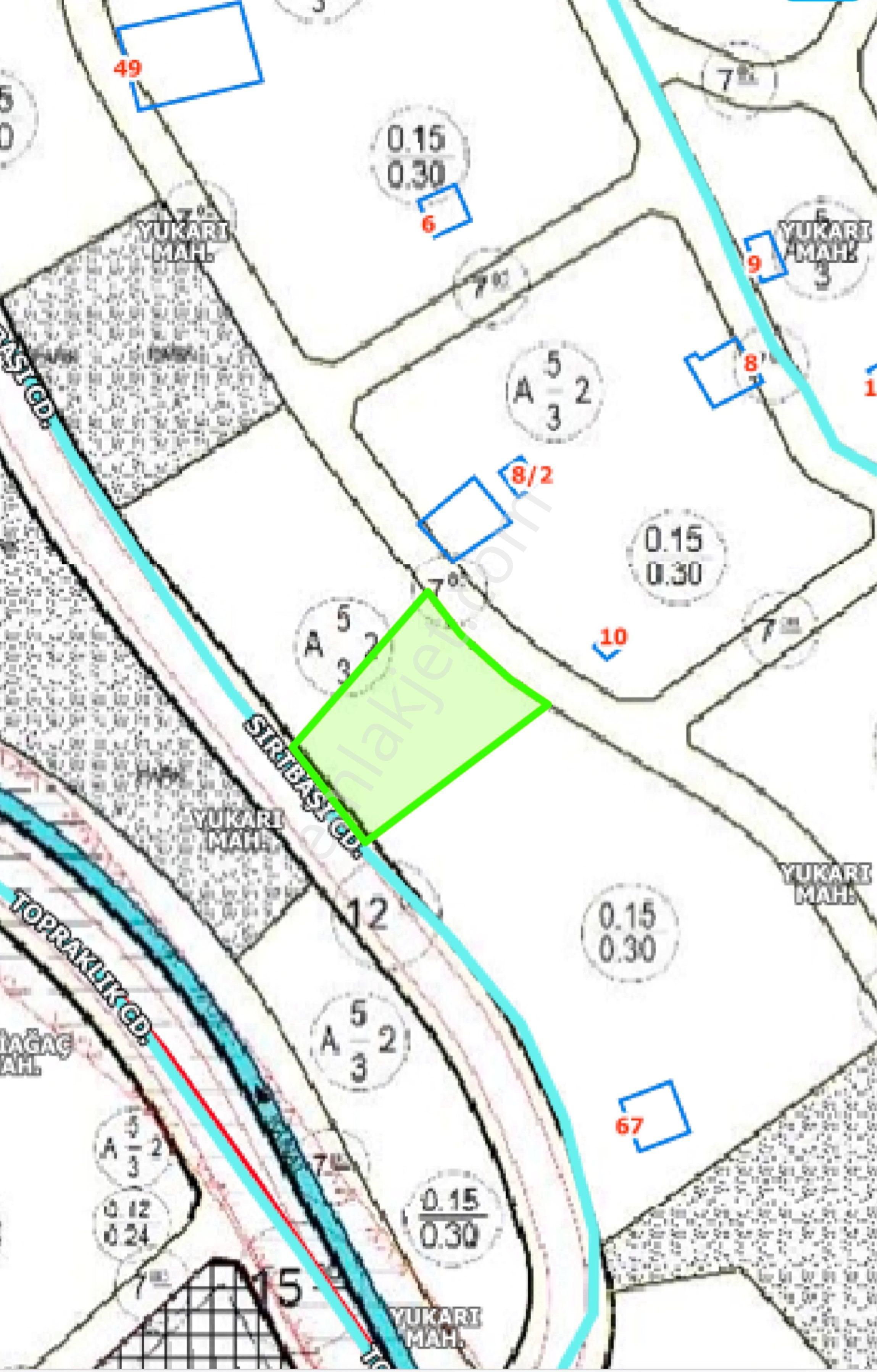 Hacılar Yukarı Satılık Villa İmarlı Hacılar Yukarı Mahallede 1027 M2 Villa Parseli