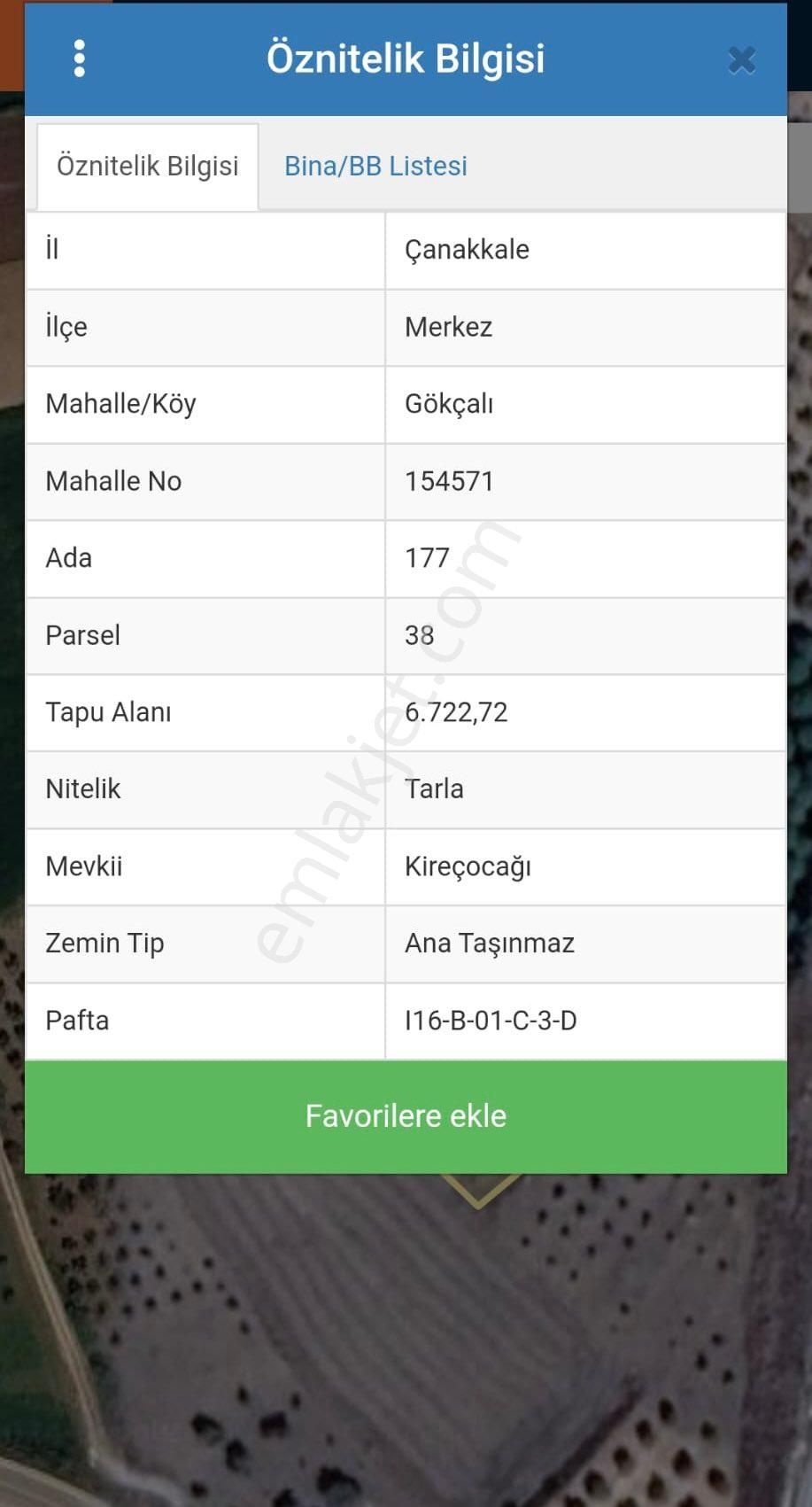 Çanakkale Merkez Gökçalı Köyü Satılık Tarla Çanakkale Merkez Gökçalıda Satılık 6.8 Dönüm Tarla