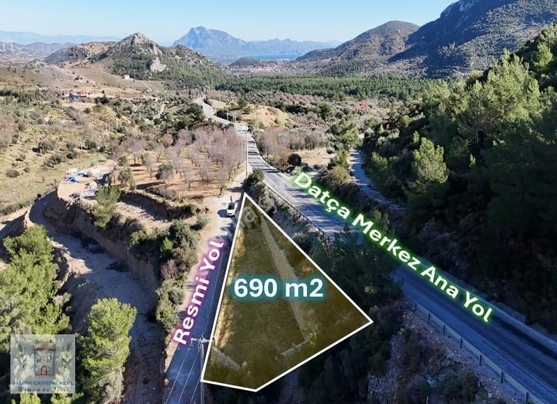 Datça Hızırşah Satılık Tarla Marinden Hızırşahta 690 M2 Resmi Yolu Olan Taş Duvarlı Arazi