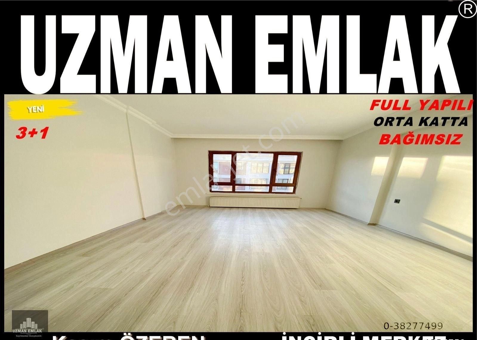 Keçiören İncirli Kiralık Daire Uzman Emlak'dan Yunusemre Cd.yakını Orta Katta Full Yapılı Bağımsız 3+1 Daire