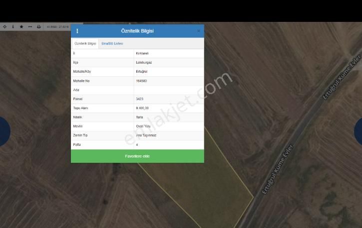 Lüleburgaz Ertuğrul Köyü Satılık Tarla Lütfen Açıklamayı Okuyun Alırken Kazanın !!!