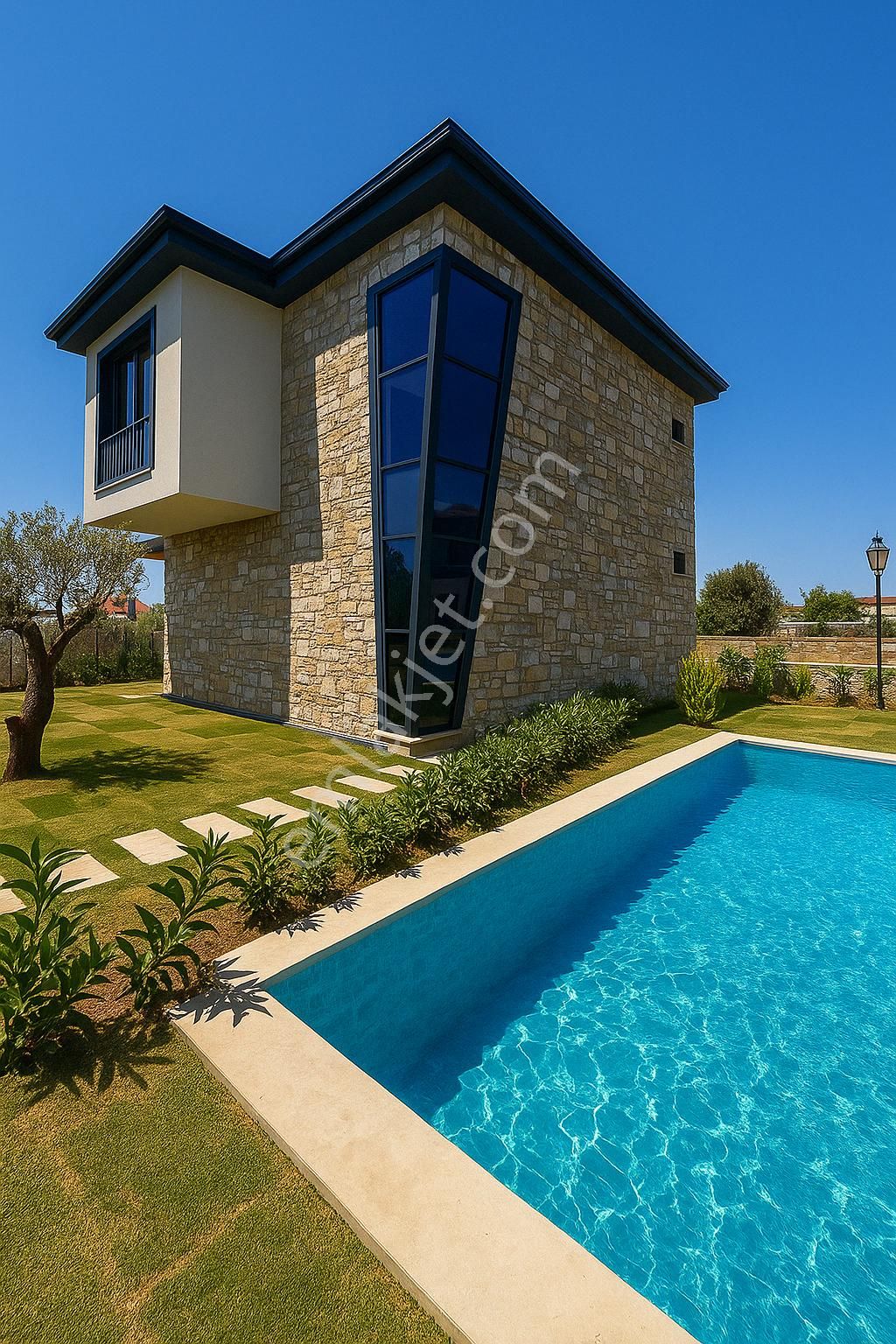 Davutlar Merkezde Taş Konsept Villa