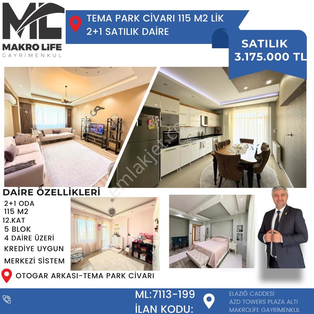 Kayapınar Fırat Satılık Daire Tema Park Civarı 115 M² Lik 2+1 Satılık Daire