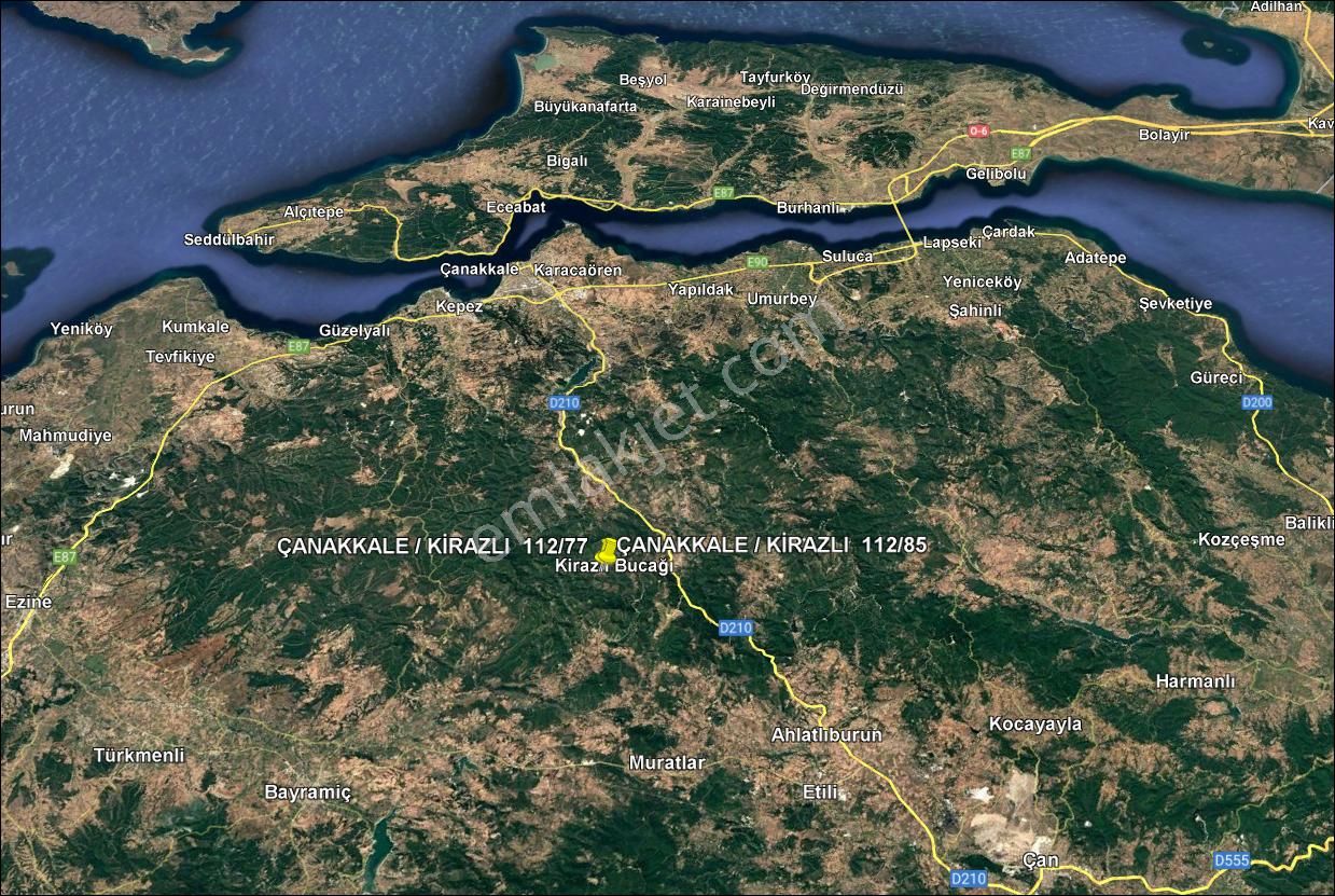 Fırsat... Çanakkale Kirazlı Da Doğayla İçiçe Satılık Tarla... - Görsel 19