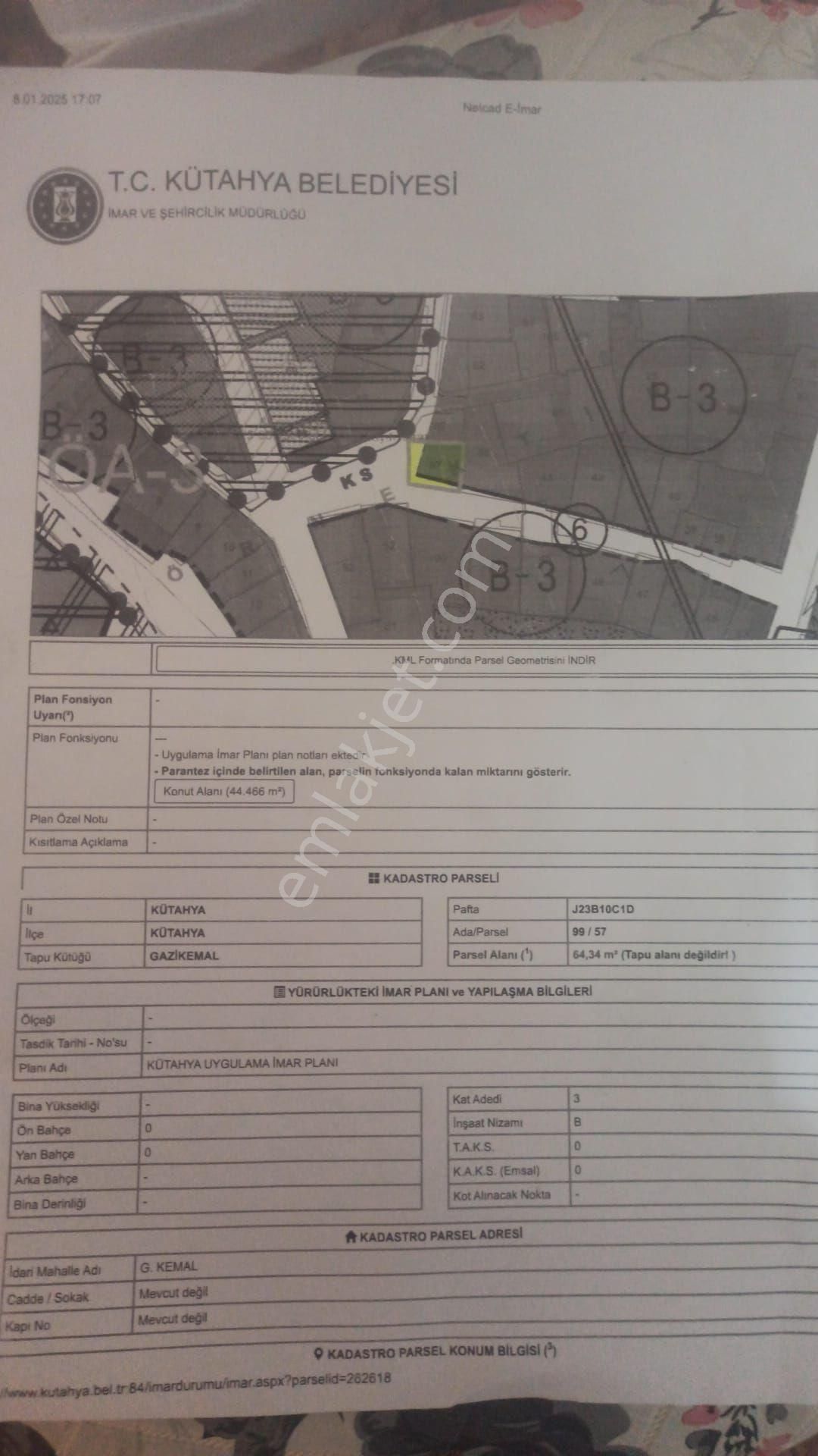 Kütahya Şehir Merkezinde Acil Satılık İmarlı Arsa - Görsel 9