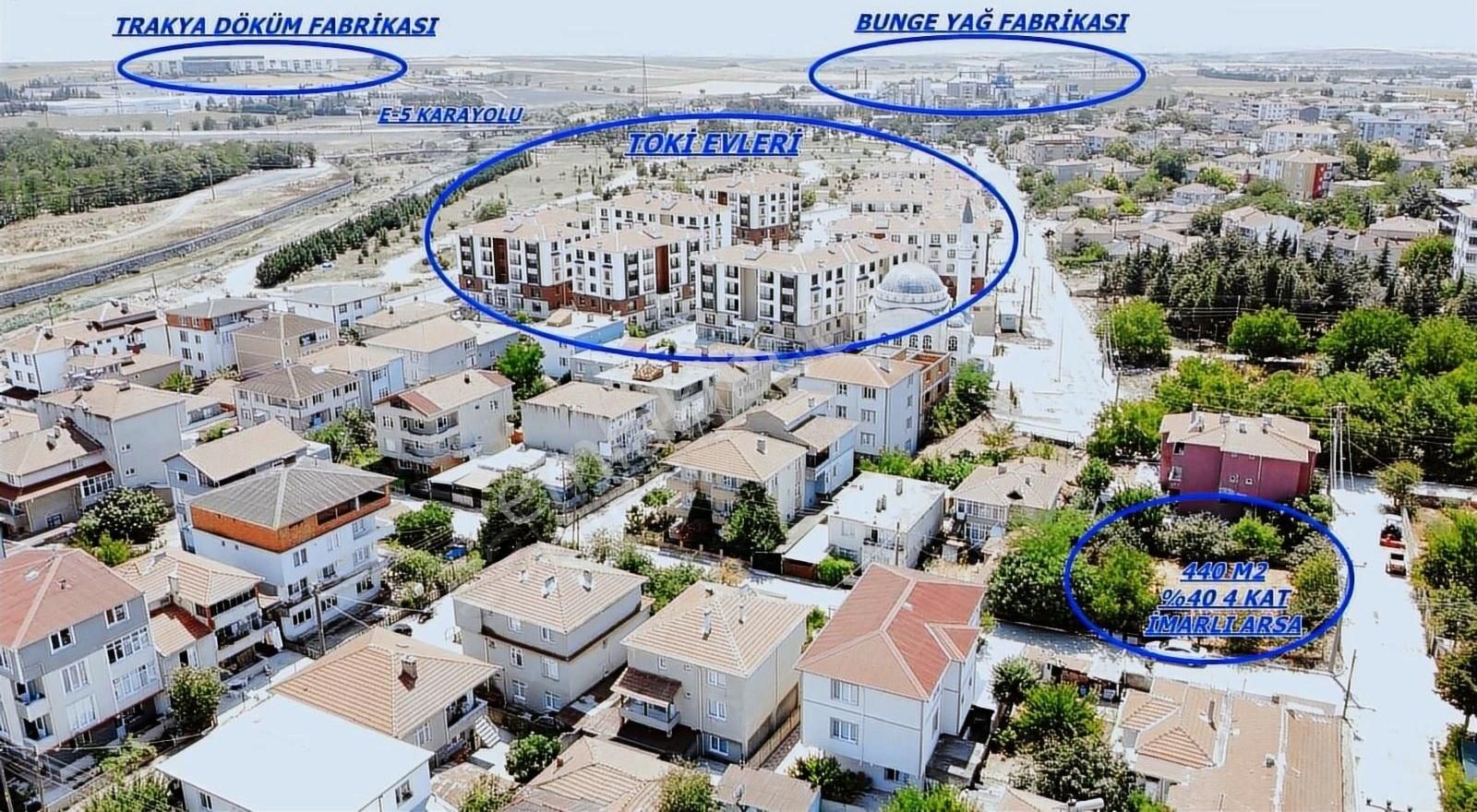 Lüleburgaz Büyükkarıştıran Bld. (Yeni) Satılık Konut İmarlı Şehir Merkezinde 440 M2 İmarlı Arsa