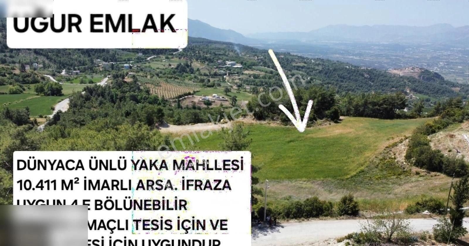 Seydikemer Yakaköy Satılık Konut İmarlı Dünyaca Ünlü Yaka Mahllesinde 10 Dönüm İfraza Uygun İmarlı Arazi