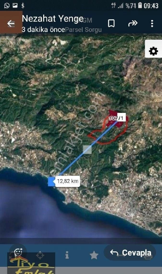 Antalya/alamya/0rhanköyde621 Metre Tek Tapu Arsaa