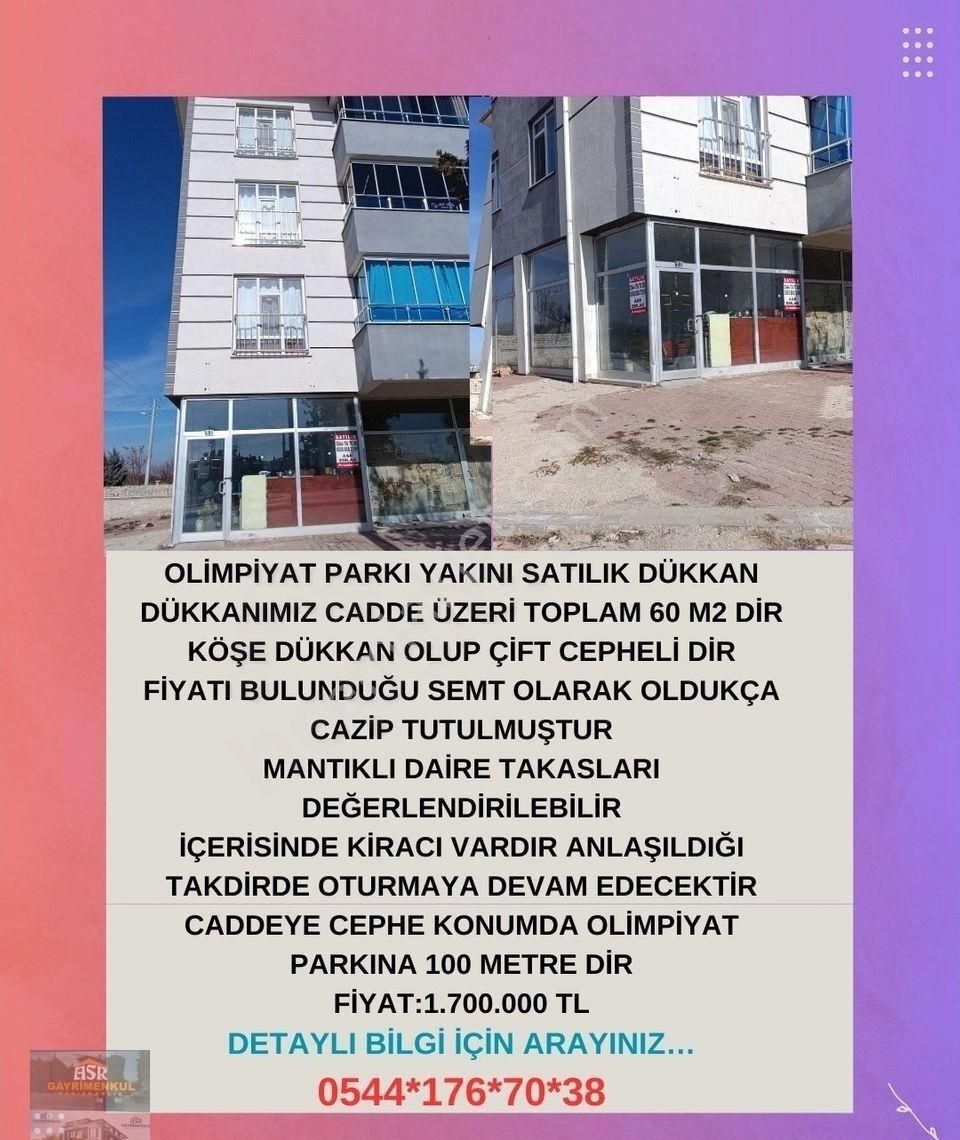 Karatay Karaaslanüzümcü Satılık Dükkan & Mağaza Olimpiyat Parkı Yakını Satılık Dükkan Dükkanımız Cadde Üzeri Toplam 60 M2 Dir