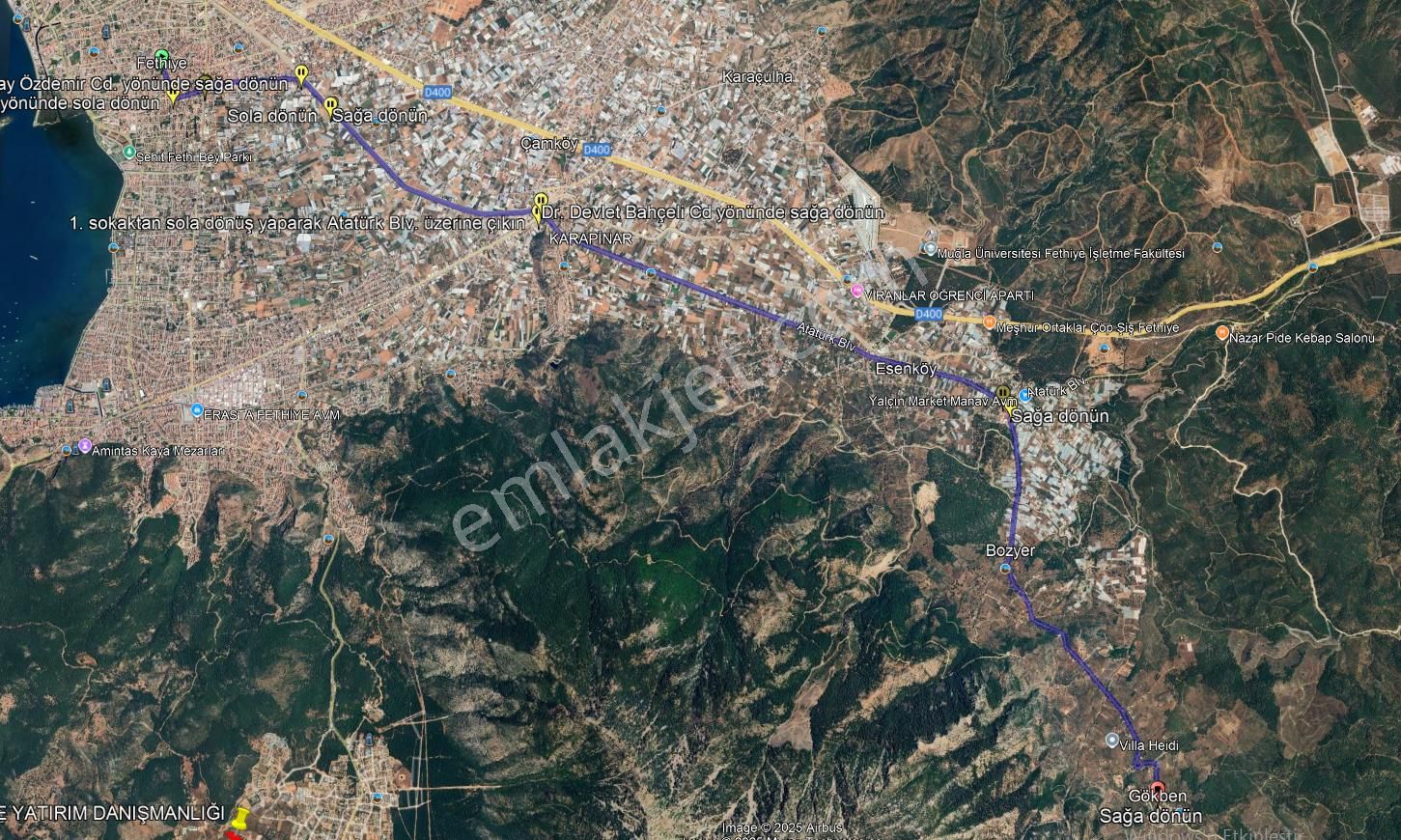 Fethiye Gökben Satılık Konut İmarlı Fethiye Gökben Mahallesinde Merkezi Lokasyonda İmarlı Satılık Arsa