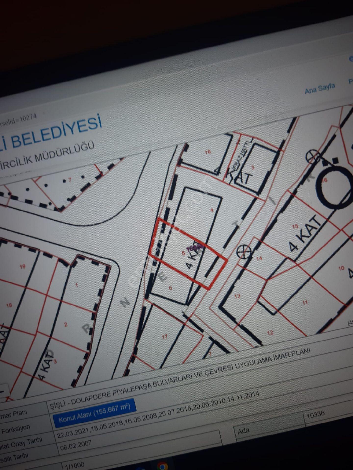 Şişli Mahmut Şevket Paşa Komple Bina ( 2dükkan-2daire )188m2 Arsa ,100m2 Kurulum, 9.50imarlı - - Görsel 6