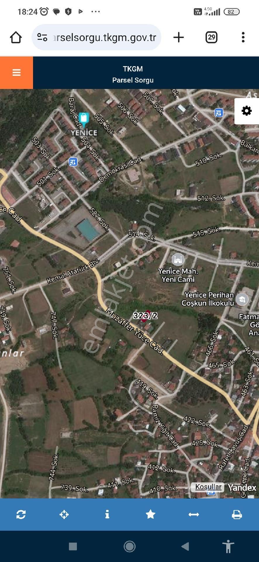 E.m.a Emlak Gayrimenkul Güvencesinde İnegöl Yeniceköyde Satılık 333 M2 Arsa - Görsel 3