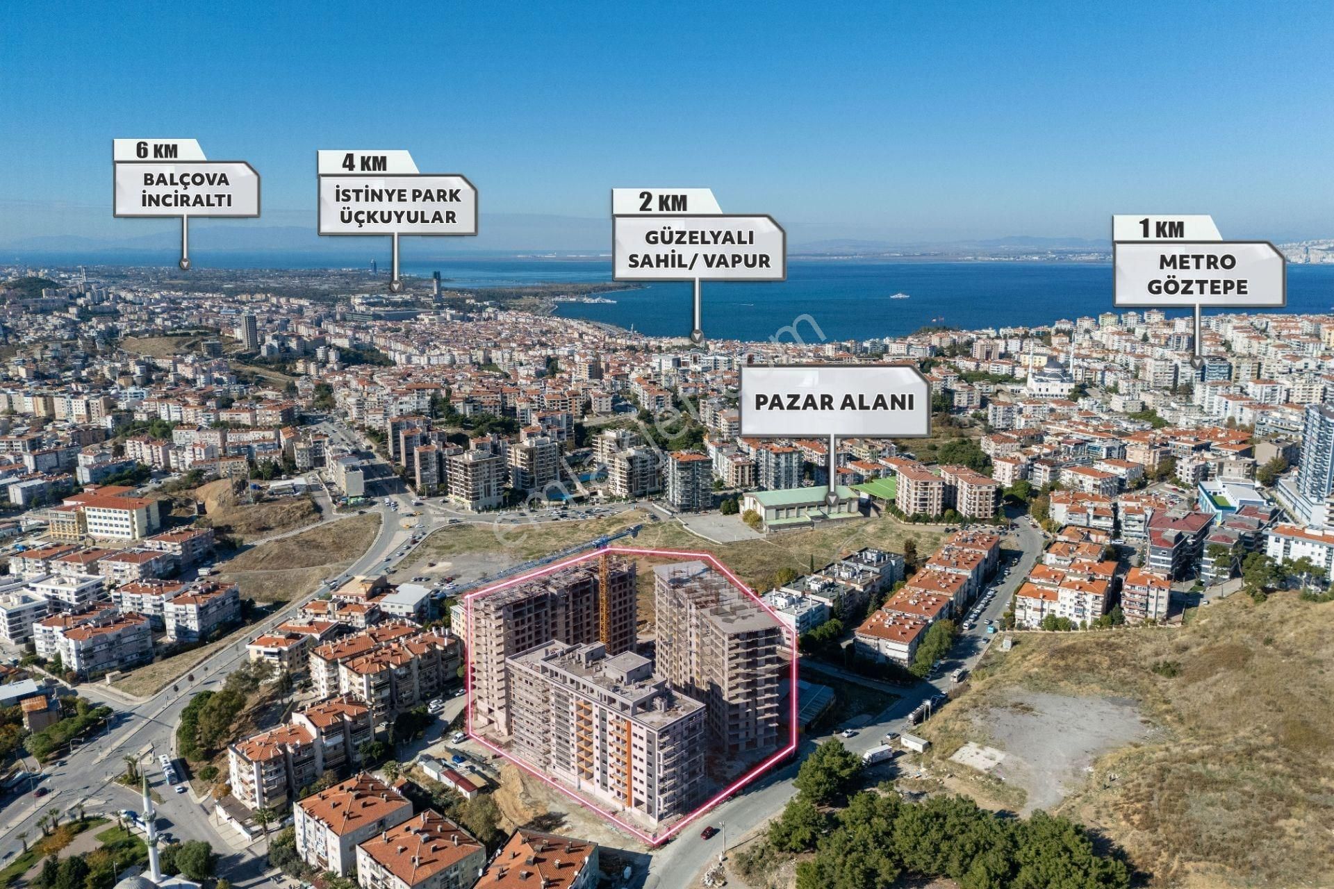 Mimozakent'e Komşu Projemizde Deniz Manzaralı 2+1 Daire