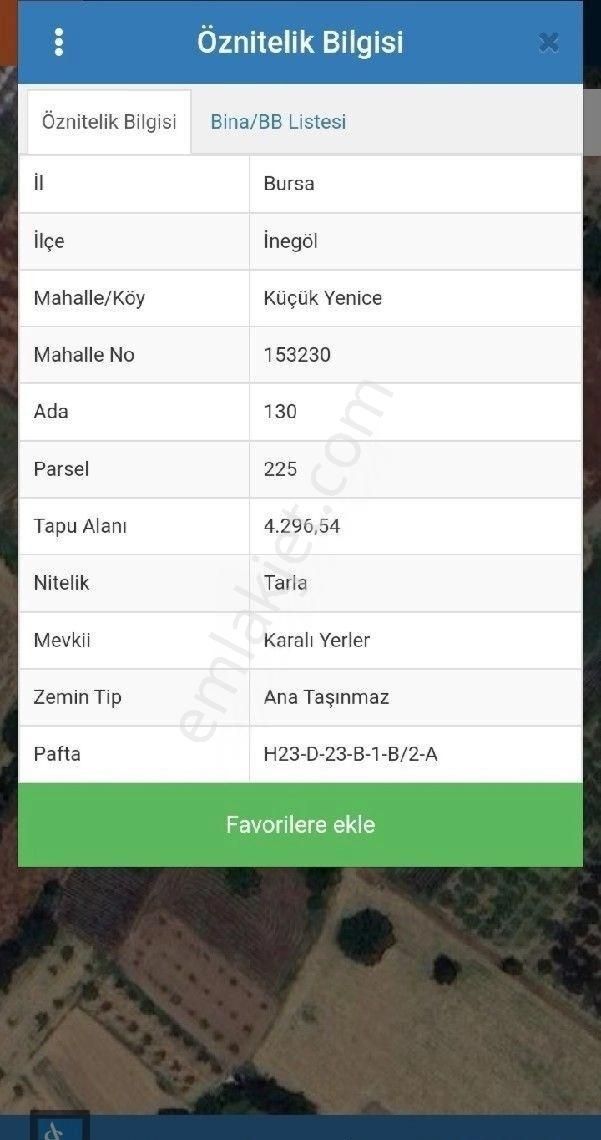 İnegöl Küçükyenice Ceviz Ağaçları Olan Fırsat Tarla - Görsel 2