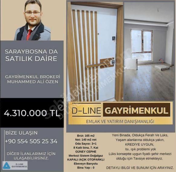 Yakutiye Lalapaşa Satılık Daire D-lıne Gayrimenkul'den Satılık Saraybosna Da 3+1 Lüks Daire