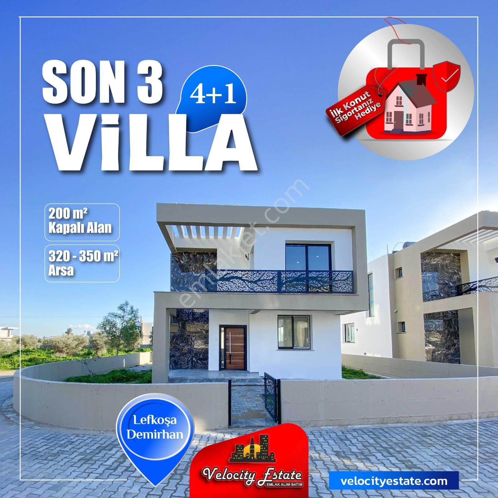 Lefkoşa Demirhan Köyü Satılık Villa Kktc Demirhan’da Son 3 Adet Satılık 4+1 Villa!