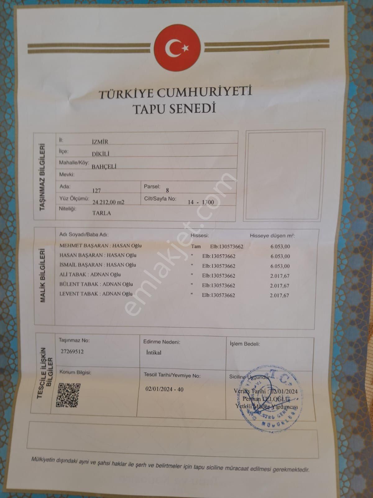 İzmir Dikili Bahçelik Satlık Tarla - Görsel 8