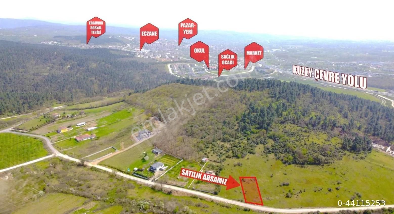 Düzce Merkez Demetevler Satılık Villa İmarlı Sahibinden 800 M2 Müstakil Tapulu Arsa