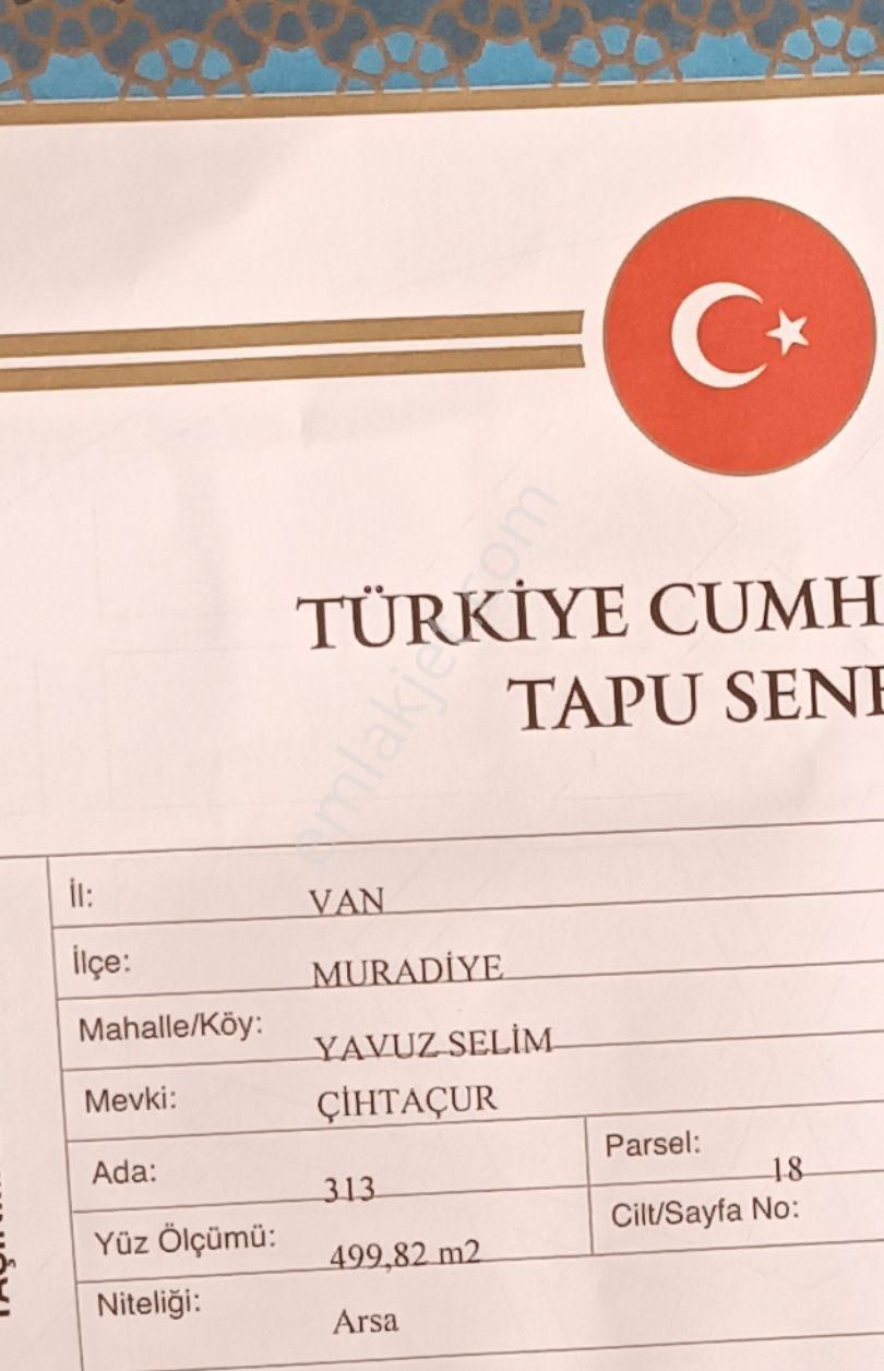 Muradiye Yavuzselim Satılık Konut+Ticaret Alanı Köşe Başı Parsel. Araç Takaslı.