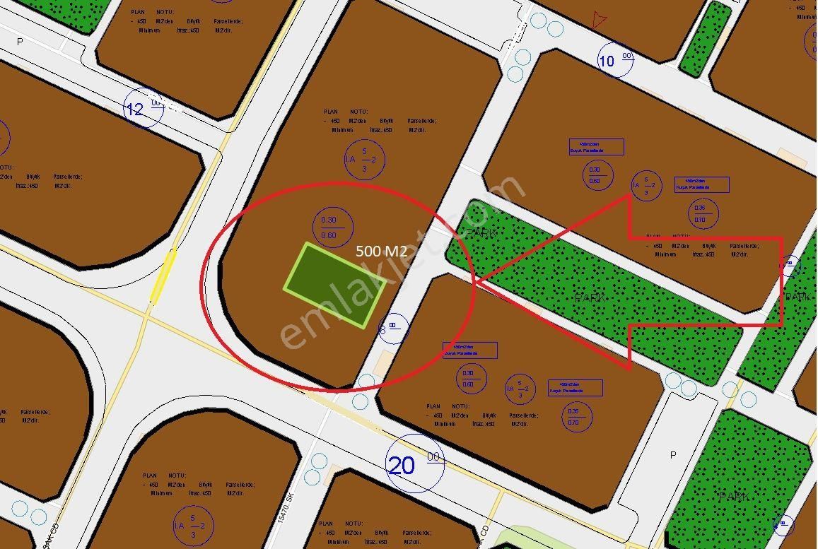 Meram Alakova Satılık Konut İmarlı Alakova'da Satılık 500 M2 Konut İmarlı Güzel Yerde Kupon Arsa