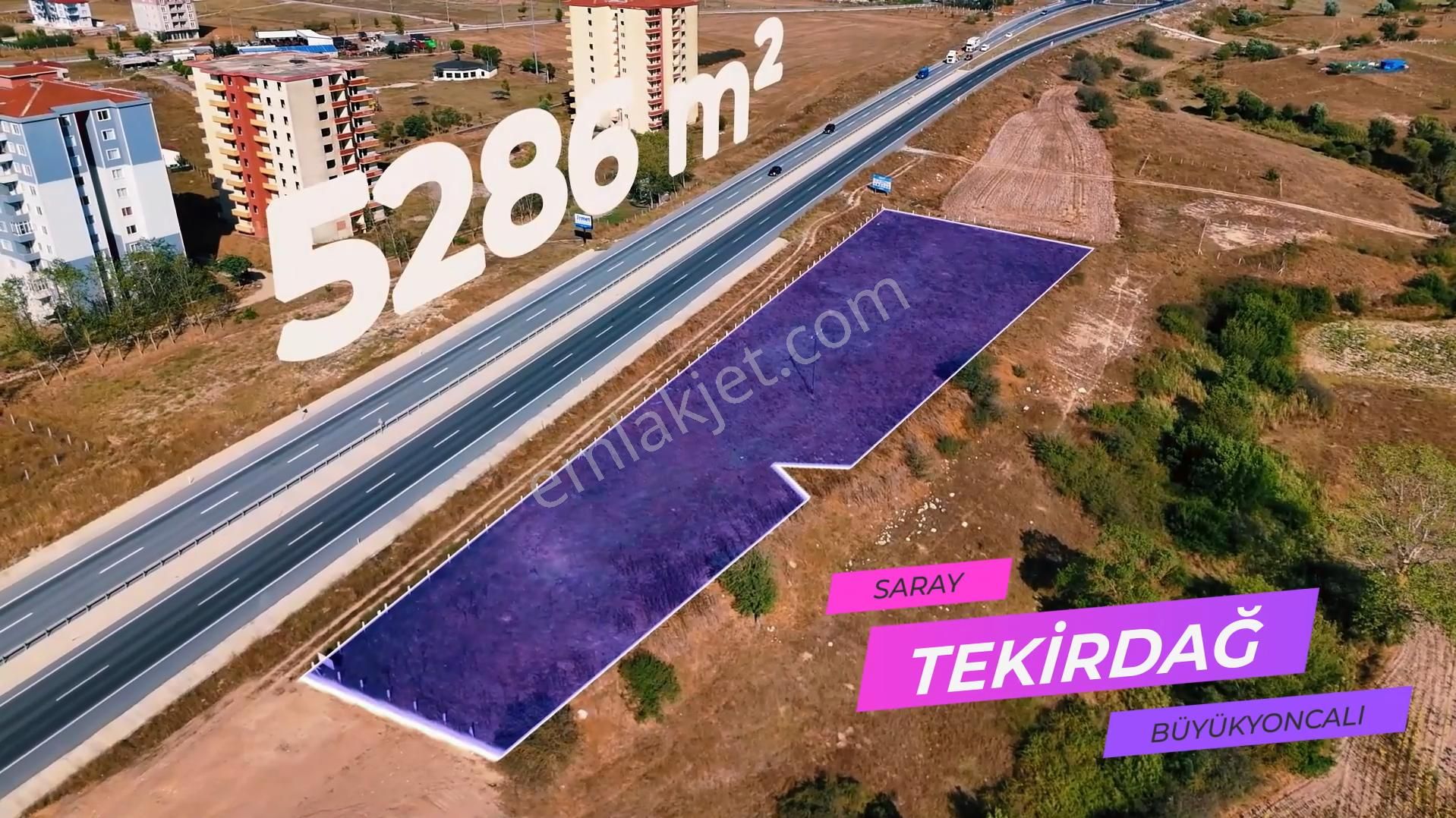 Saray Büyükyoncalı Merkez Satılık Tarla Kapaklı Saray Asfaltına Sıfır Tabela Değeri Yüksek Satılık Tarla