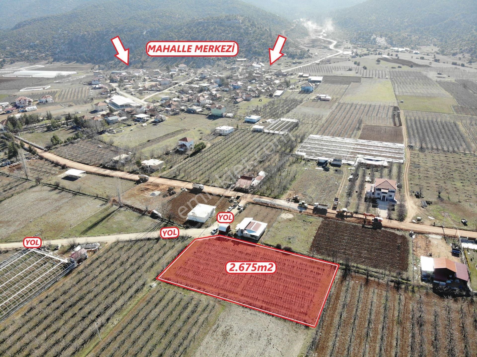 Elmalı Zümrütova Mahalle Merkezinde Kadastrol Yola Cephe 2.765m2 Satılık Elma Bahçesi - Görsel 2