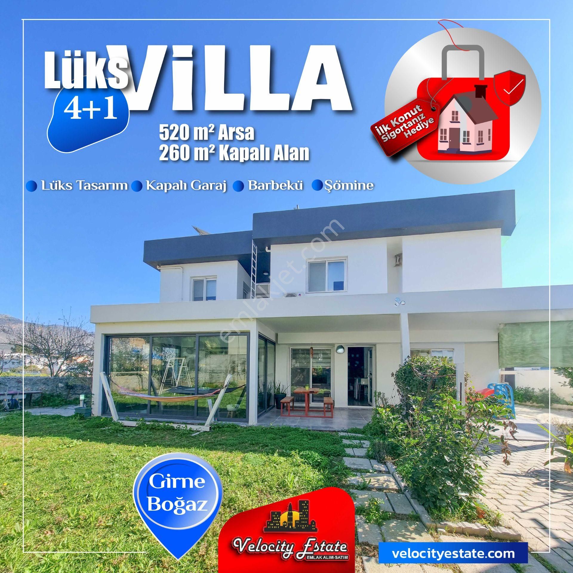 Girne Boğazköy Köyü Satılık Villa Kktc Girne Boğaz Bölgesinde 4+1 Lüks Satılık Villa