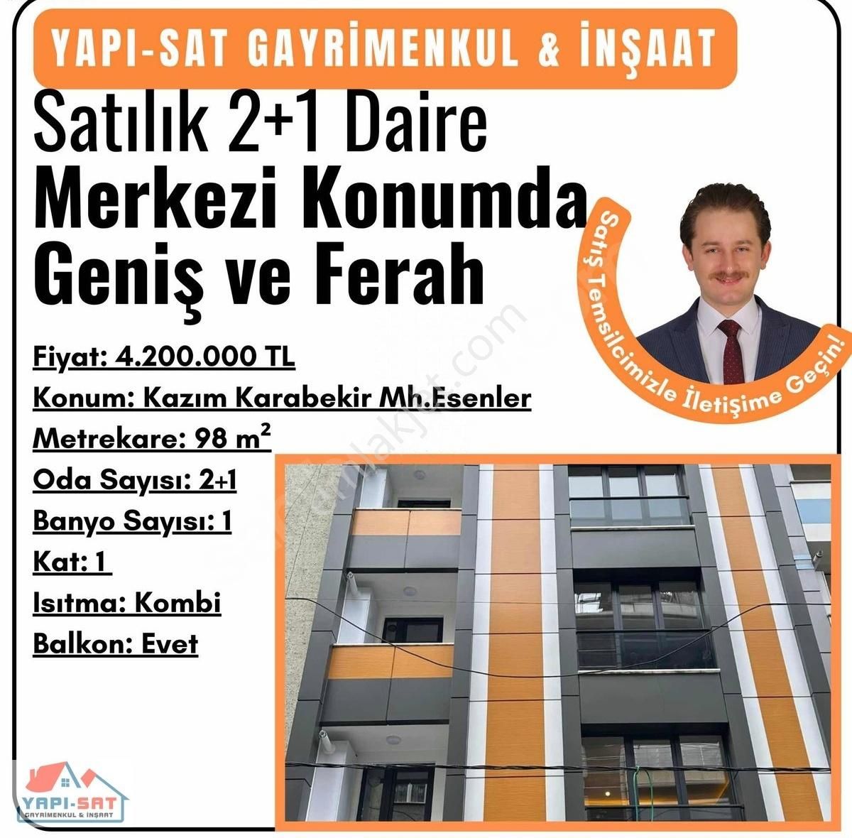 Esenler Kazım Karabekir Satılık Daire Esenler Satılık Daire█sıfır█tapu Masrafı Yok█3.kat█2+1█yapısat█