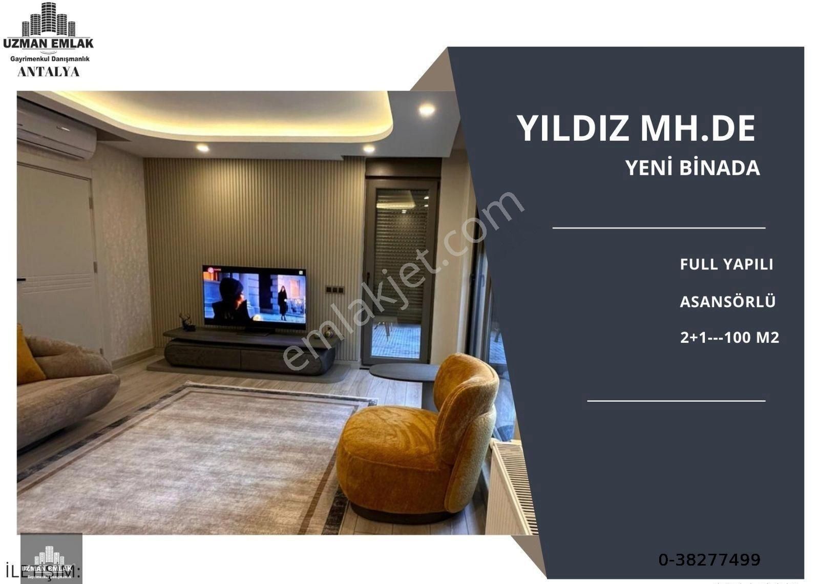 Muratpaşa Varlık Satılık Daire Uzman Emlak Ofisinden Yıldız Mh.de Full Yapılı 2+1 Yeni Daire